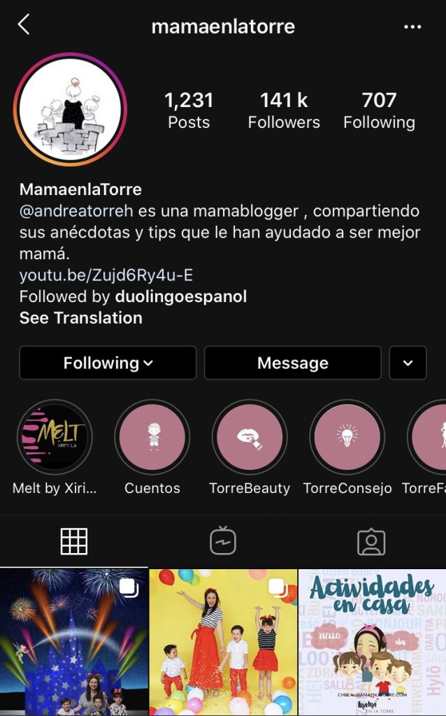 صفحه اینستاگرام برای یادگیری زبان اسپانیایی 